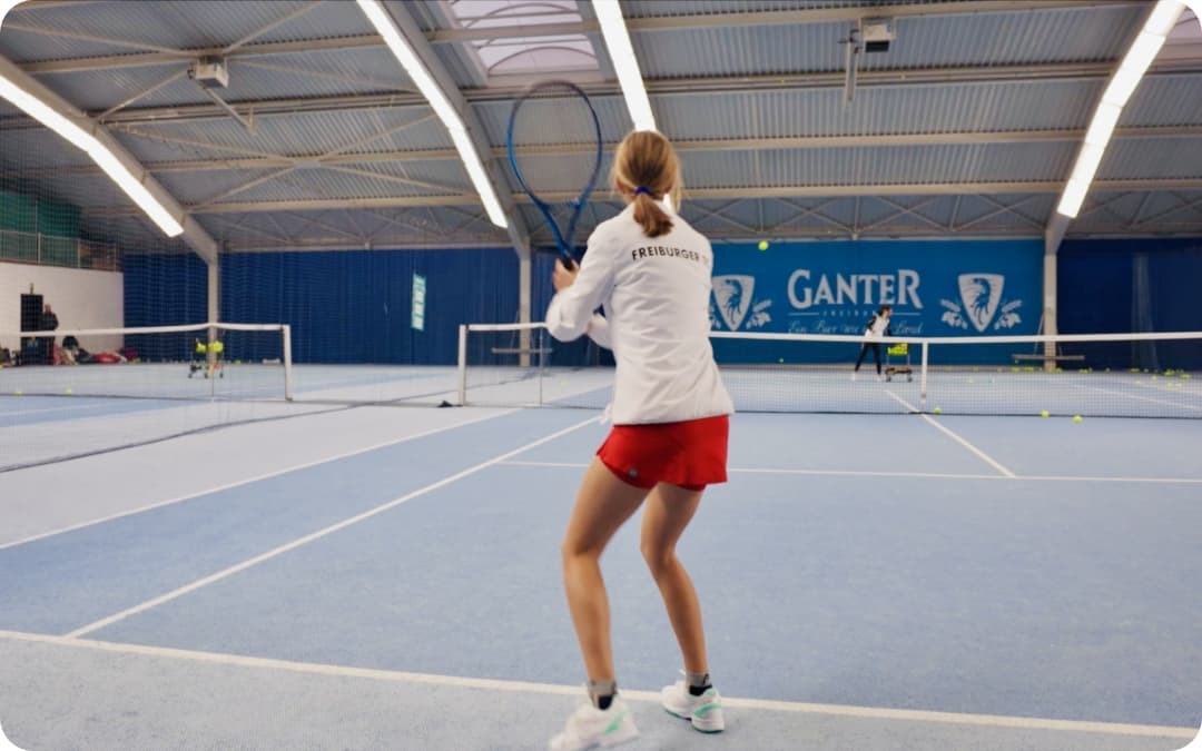 Playing backhand basket Drill.