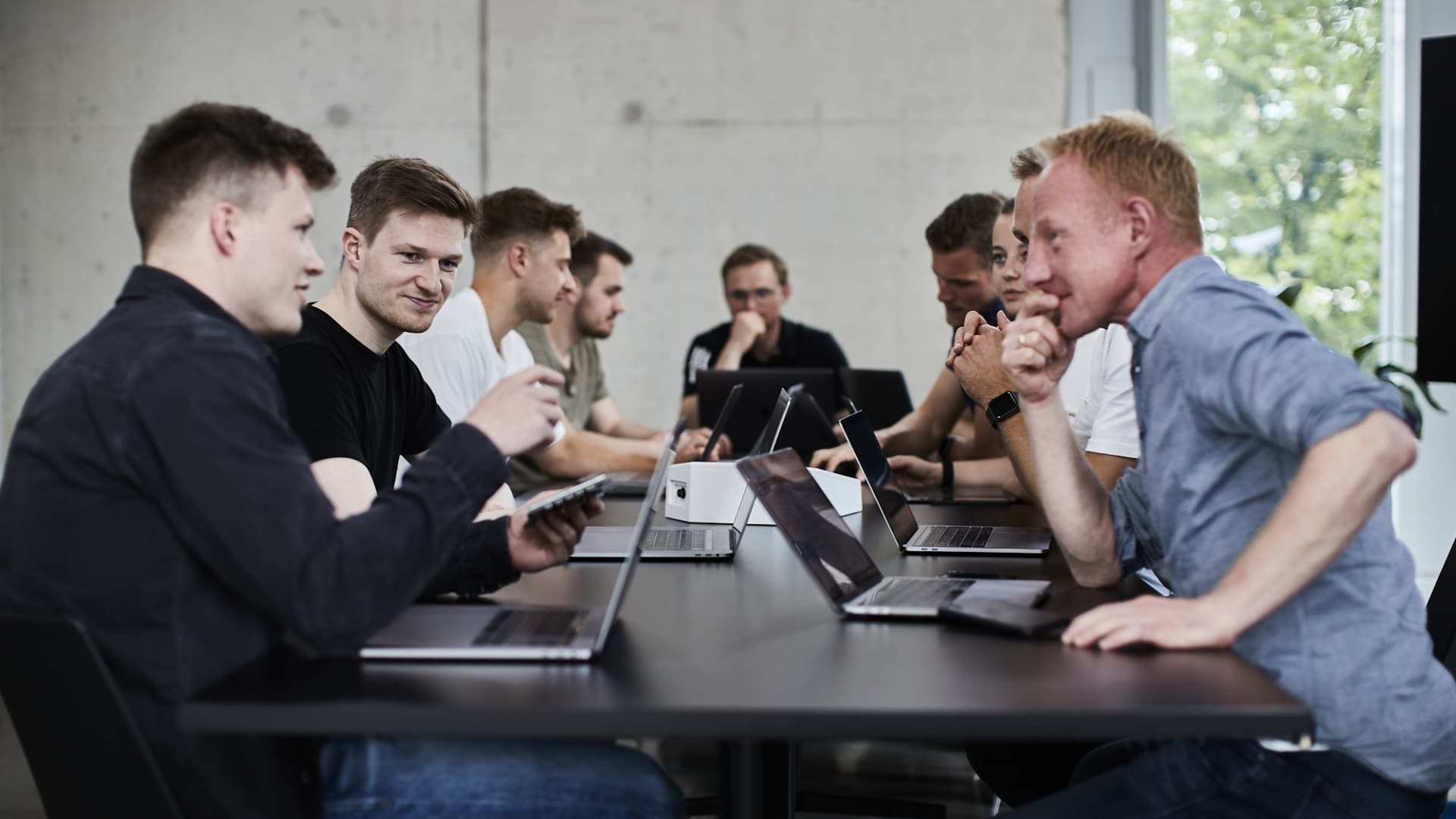 Wingfield employees in a coworking space