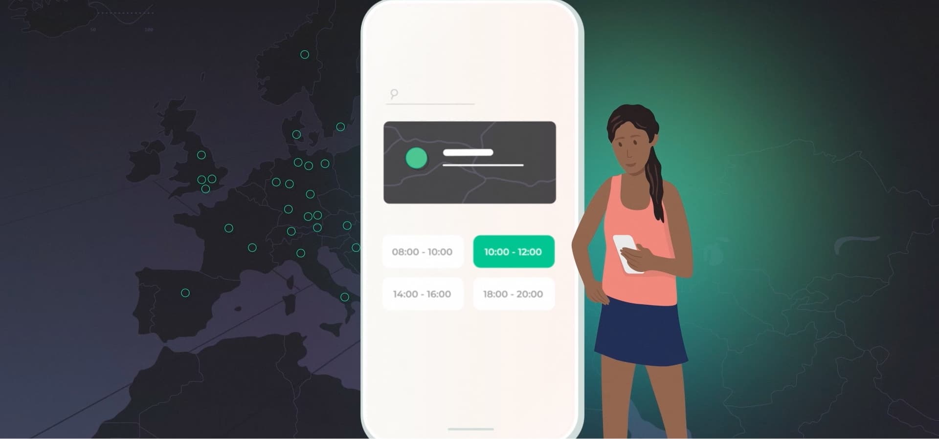 Wingfield App with timeslots.