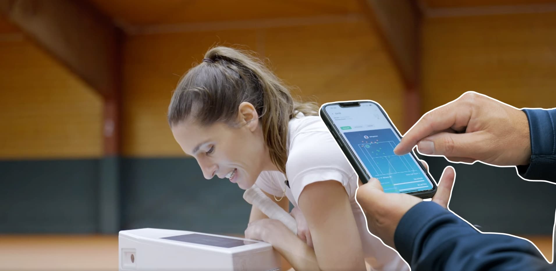 Serve of a tennis player.