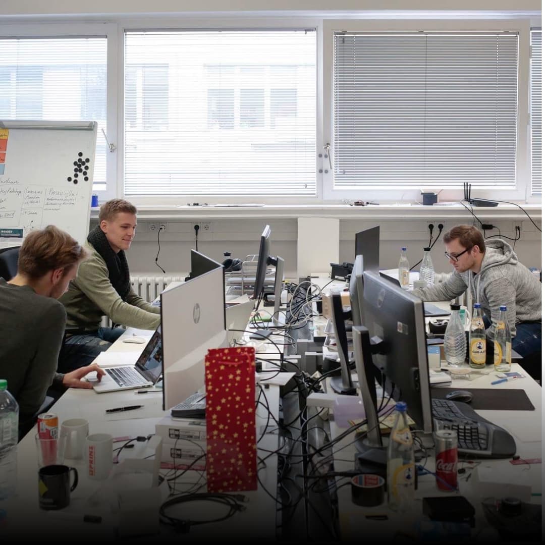 Wingfield employees in a coworking space