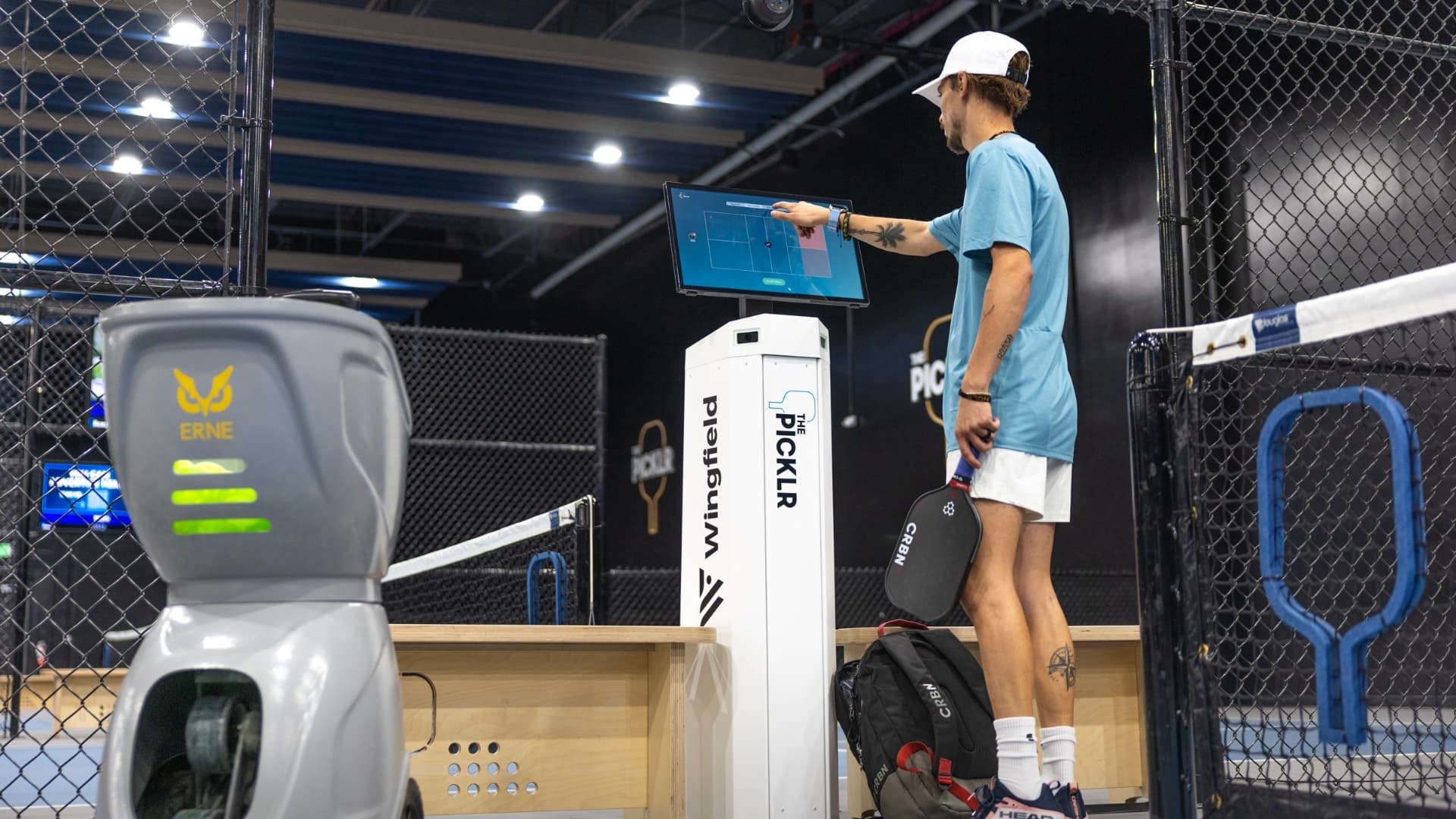 Players analyzing their performance on the court