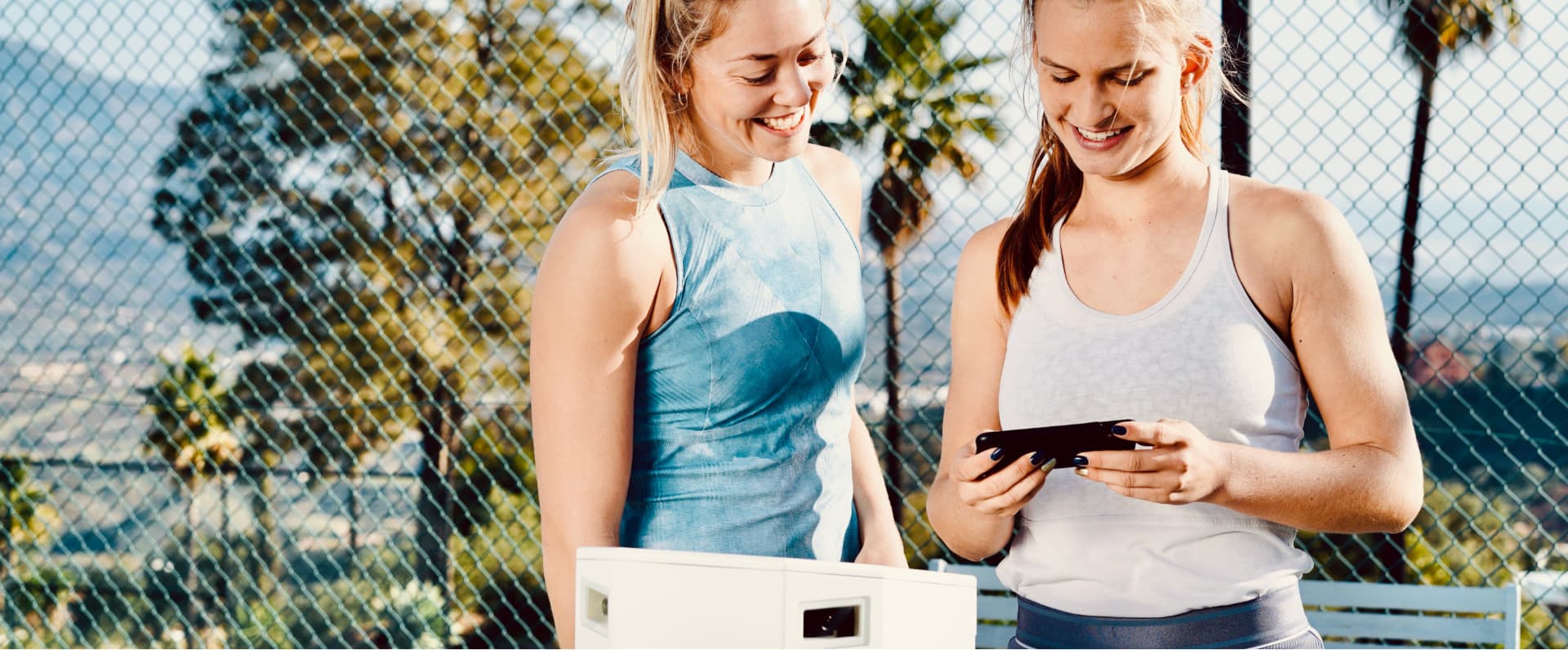 Two women using Wingfield