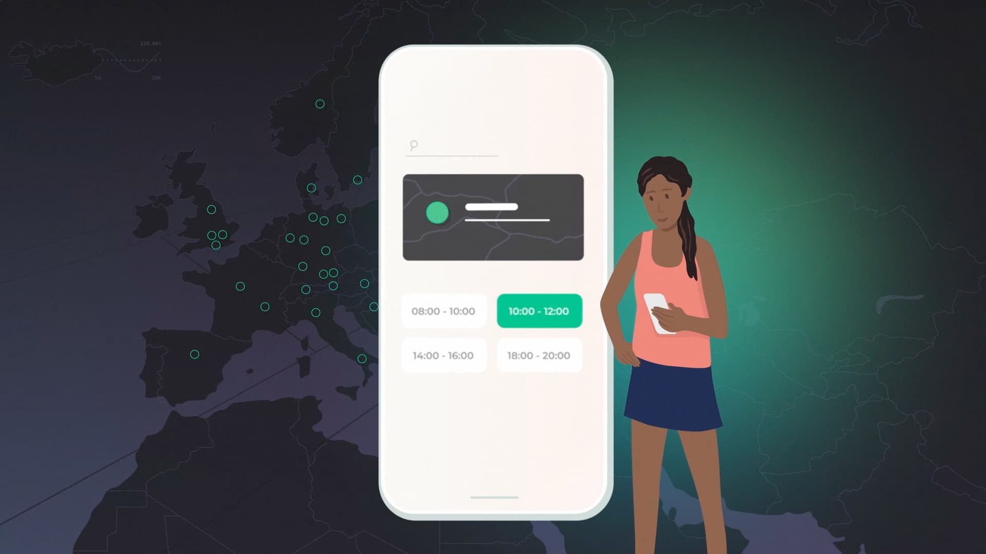 Wingfield App with timeslots.