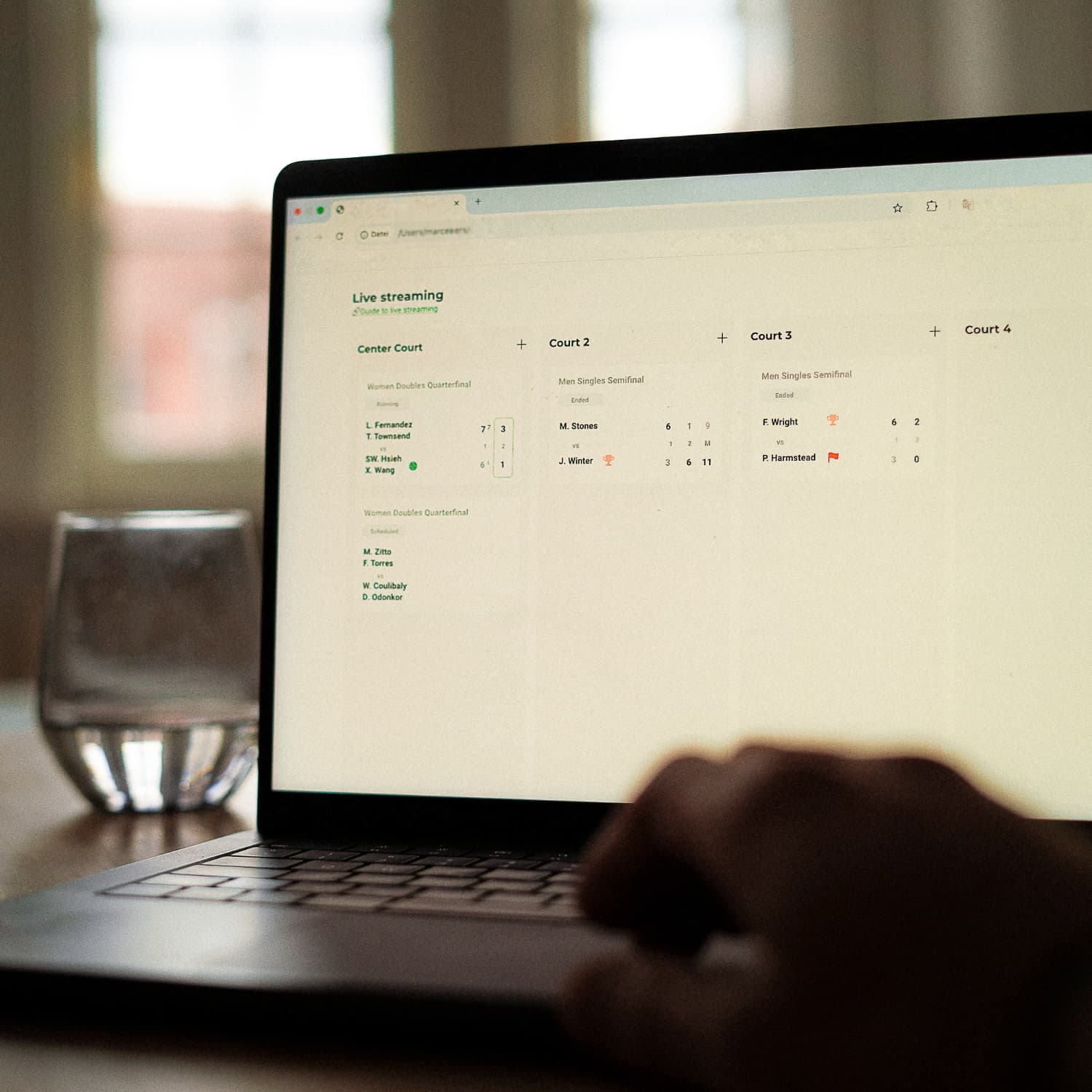 Live stream dashboard