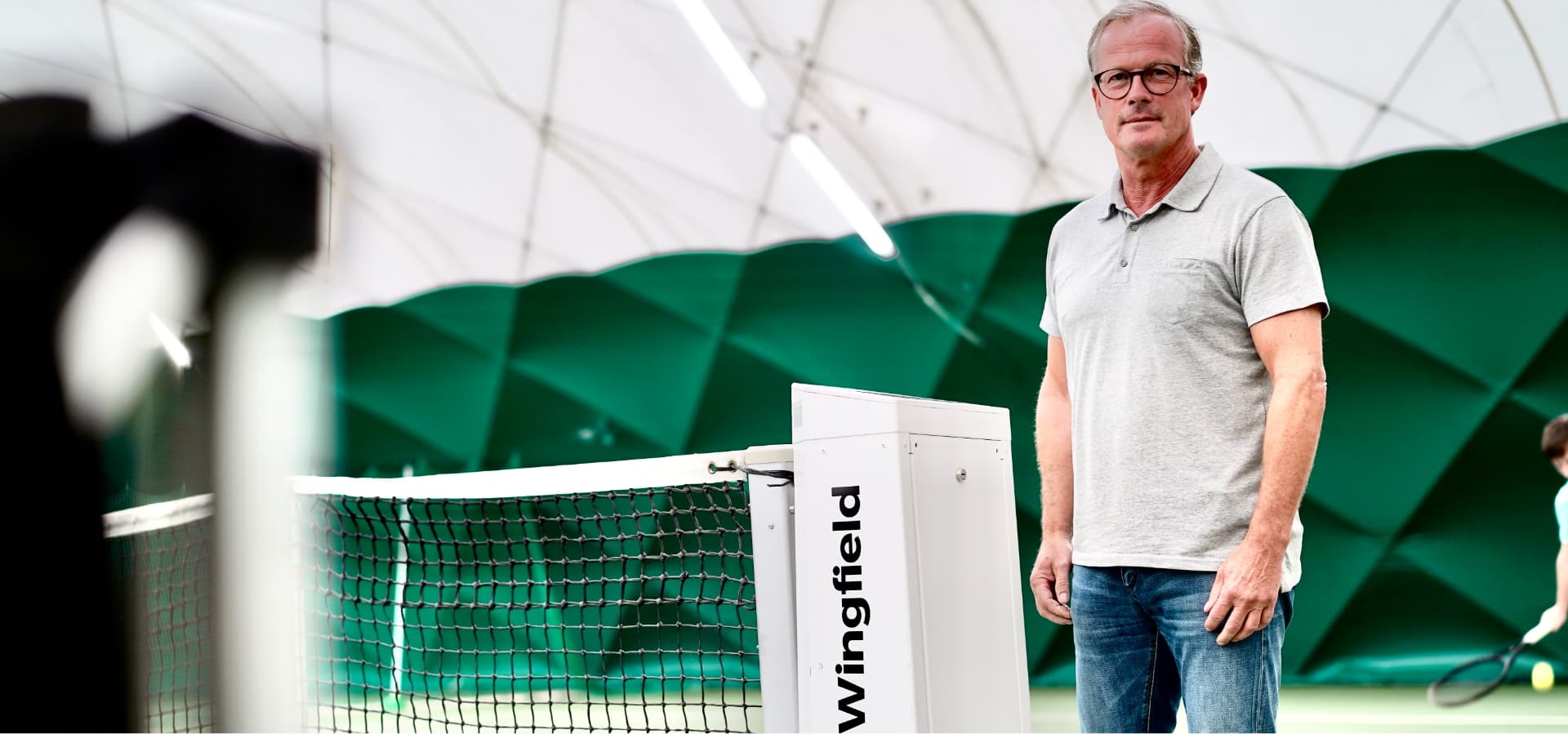 Trainer next to the Wingfield Box.