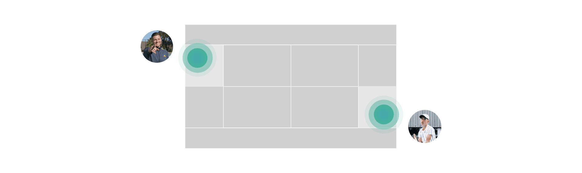 Image for playing forhand or backhand cross