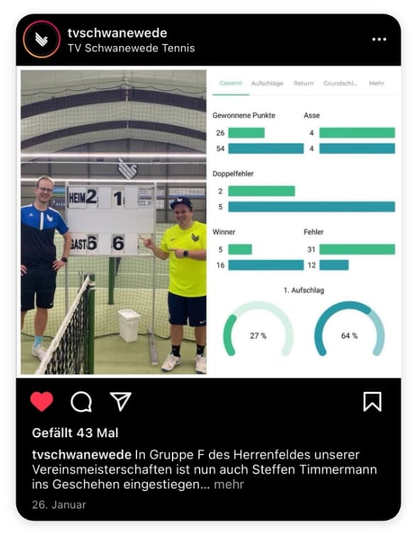 TV Schwanewede Instagram post.