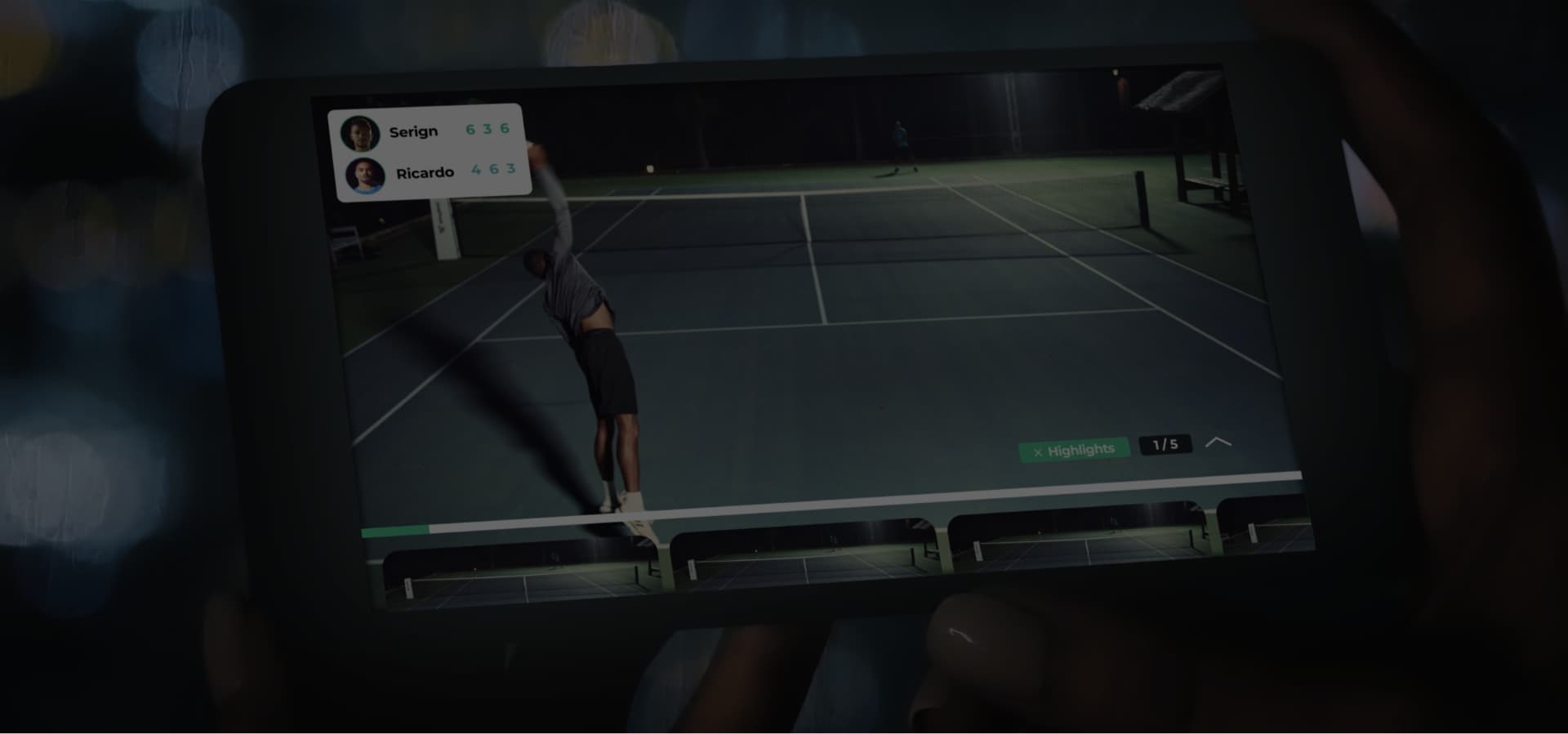 Highlights on video player.