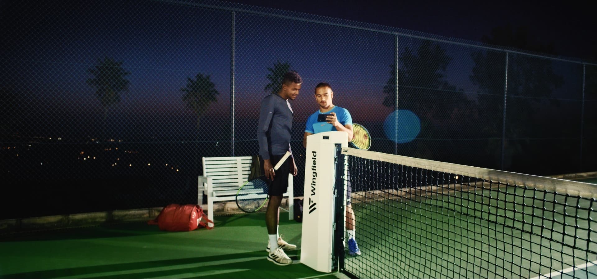 Wingfield court by night.